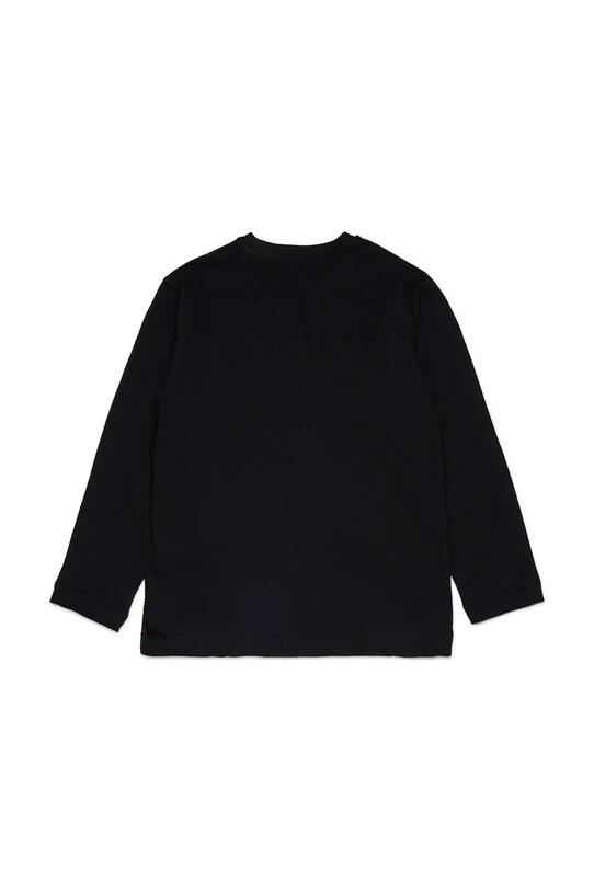Diesel longsleeve bawełniany dziecięcy TDROPS T-SHIRT J02474 czarny AW25