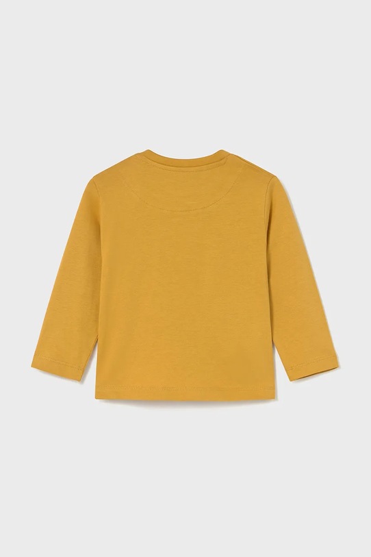 Mayoral longsleeve bawełniany 108.3D.Baby.9BYA żółty AW25