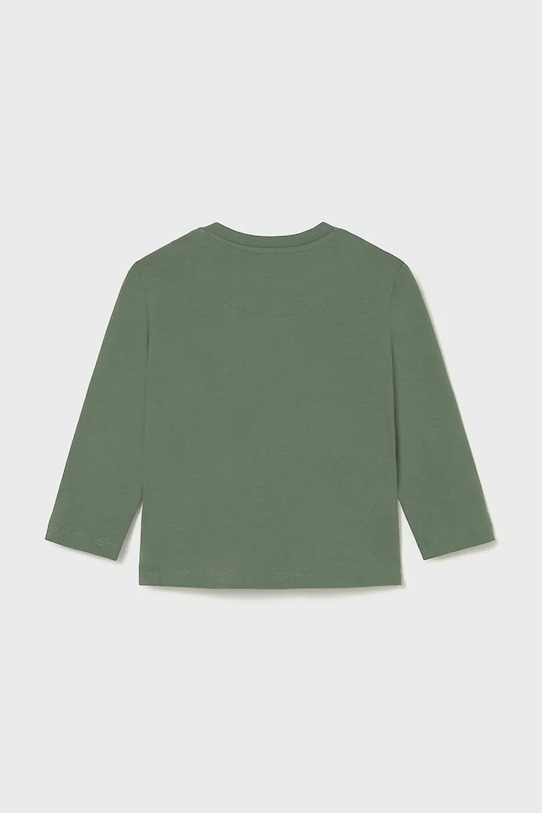 Mayoral longsleeve bawełniany 108.3D.Baby.9BYA zielony AW25