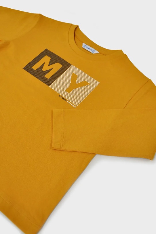 Mayoral longsleeve bawełniany żółty 173.5C.Mini.9BYA