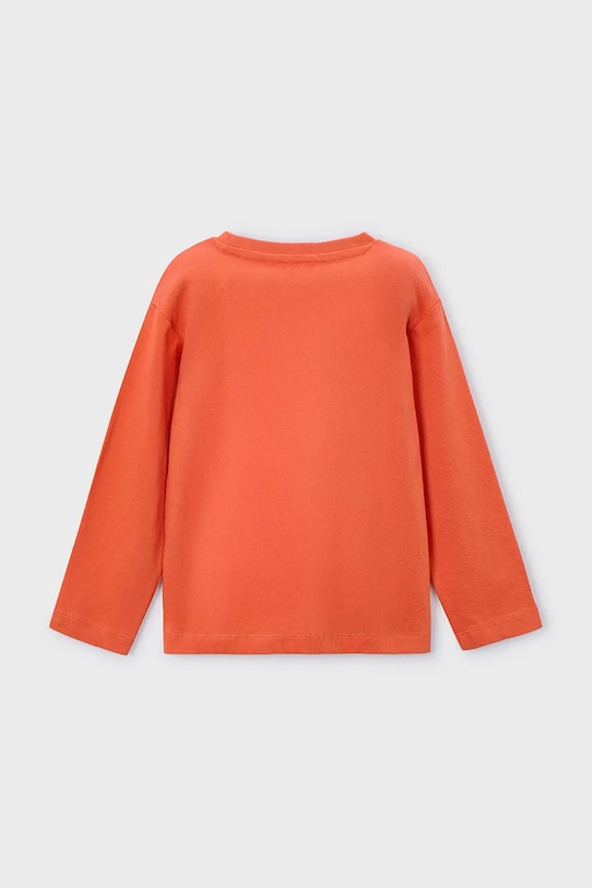 Mayoral longsleeve din bumbac 173.5C.Mini.9BYA portocaliu AW25