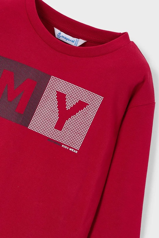 Chłopiec Mayoral longsleeve bawełniany 173.5C.Mini.9BYA czerwony