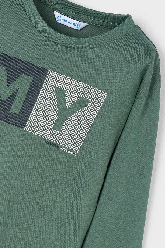 Mayoral longsleeve bawełniany zielony 173.5C.Mini.9BYA