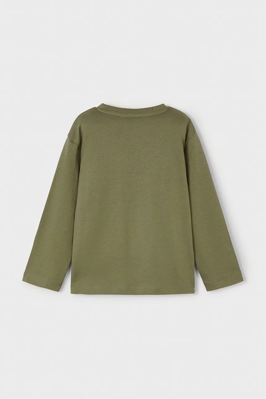 Mayoral longsleeve bawełniany 173.5C.Mini.9BYA zielony AW25