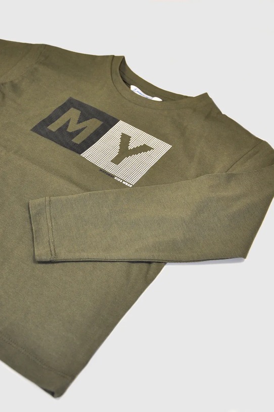 Chłopiec Mayoral longsleeve bawełniany 173.5C.Mini.9BYA zielony