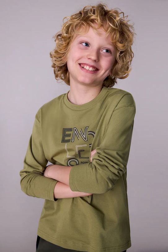 Mayoral longsleeve bumbac verde 842.7E.Junior.9BYA