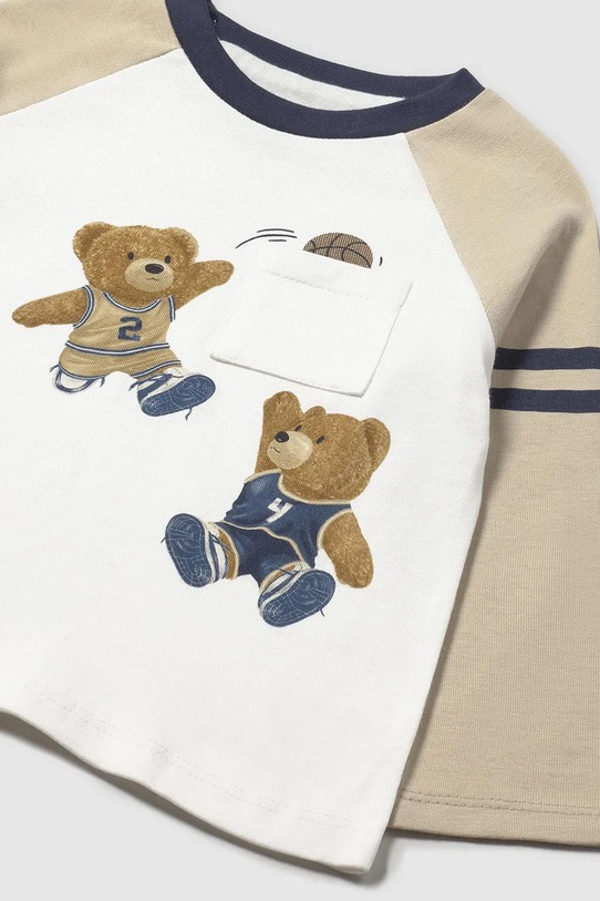 Mayoral longsleeve bawełniany niemowlęcy beżowy 2059.3A.Baby.9BYA
