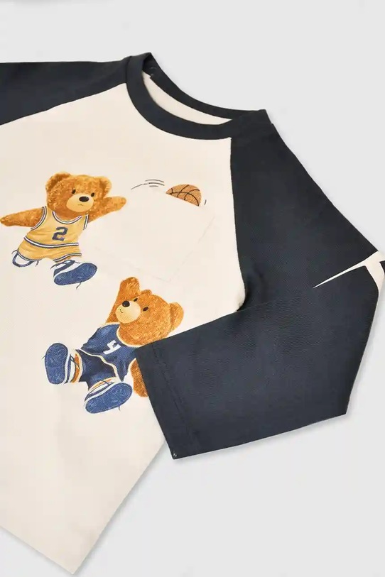 Chłopiec Mayoral longsleeve bawełniany niemowlęcy 2059.3A.Baby.9BYA granatowy