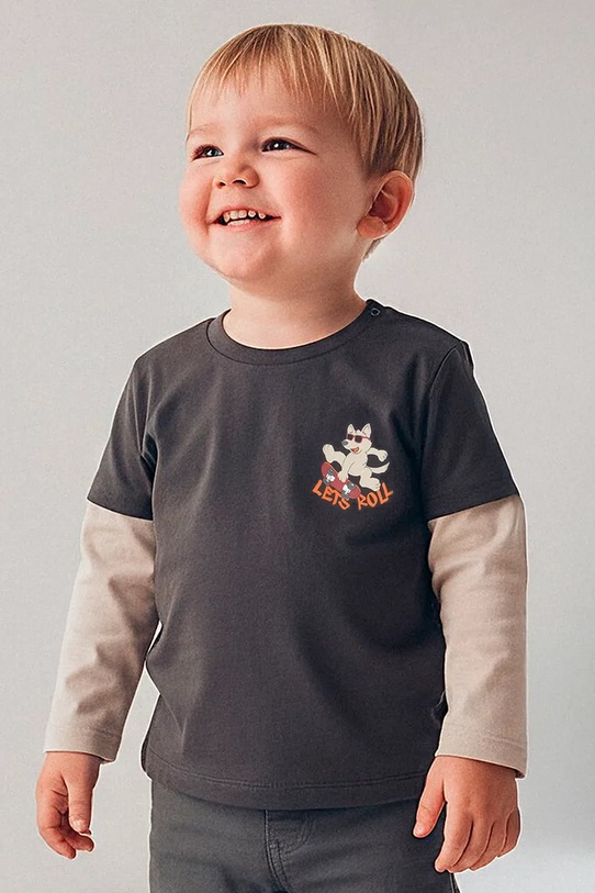 Mayoral longsleeve bebeluși bumbac negru 2062.3B.Baby.9BYA