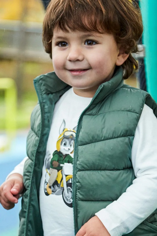 Mayoral longsleeve bawełniany okrągły biały 2065.3C.Baby.9BYA