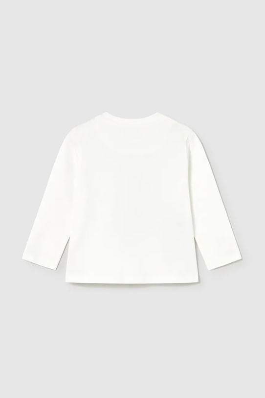 Băieți Mayoral longsleeve din bumbac 2065.3C.Baby.9BYA alb