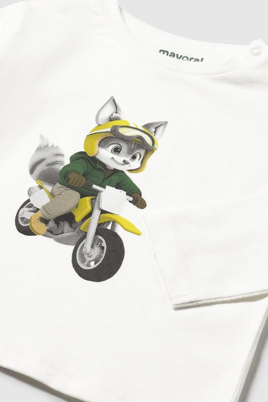 Mayoral longsleeve din bumbac alb 2065.3C.Baby.9BYA