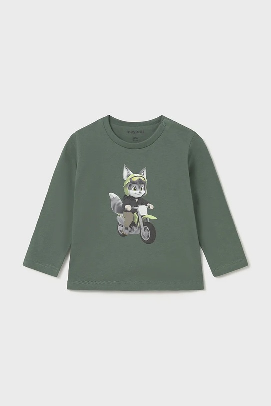 Mayoral longsleeve din bumbac bumbac verde 2065.3C.Baby.9BYA