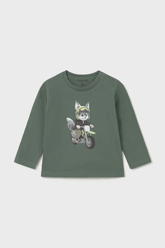 Mayoral longsleeve din bumbac bumbac verde 2065.3C.Baby.9BYA