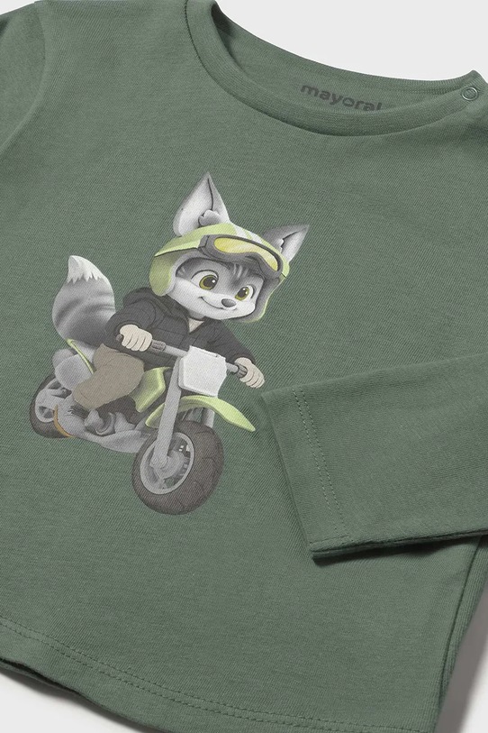 Băieți Mayoral longsleeve din bumbac 2065.3C.Baby.9BYA verde