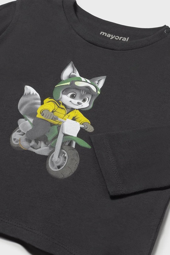 Băieți Mayoral longsleeve din bumbac 2065.3C.Baby.9BYA gri