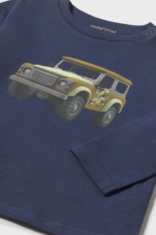Chłopiec Mayoral longsleeve bawełniany 2066.3C.Baby.9BYA granatowy