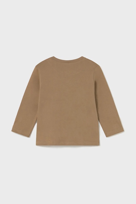 Mayoral longsleeve bawełniany dziecięcy 2067.3D.Baby.9BYA brązowy AW25
