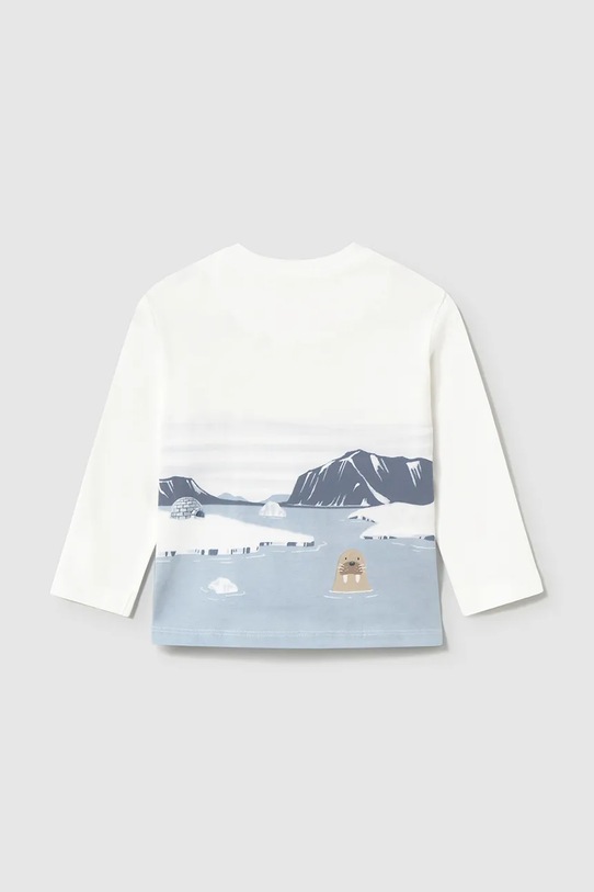 Mayoral longsleeve bawełniany niemowlęcy 2068.3D.Baby.9BYA biały AW25