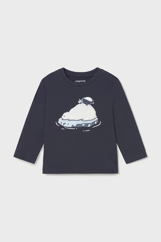 Mayoral longsleeve din bumbac pentru copii print bleumarin 2071.3E.Baby.9BYA