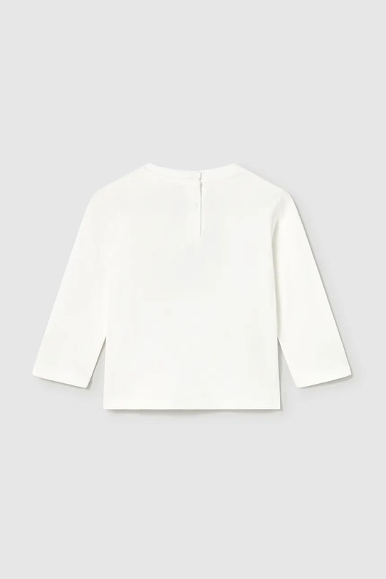 Mayoral longsleeve din bumbac pentru copii 2072.3F.Baby.9BYA alb AW25