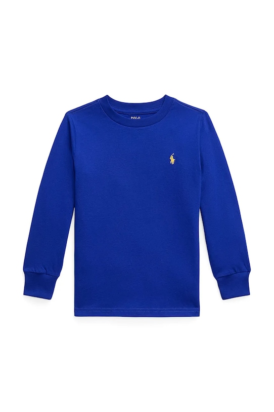 Dětské bavlněné tričko s dlouhým rukávem Polo Ralph Lauren 322854677098 modrá AW25
