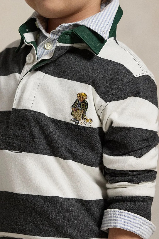 Παιδικό βαμβακερό μακρυμάνικο Polo Ralph Lauren 322980429001 λευκό