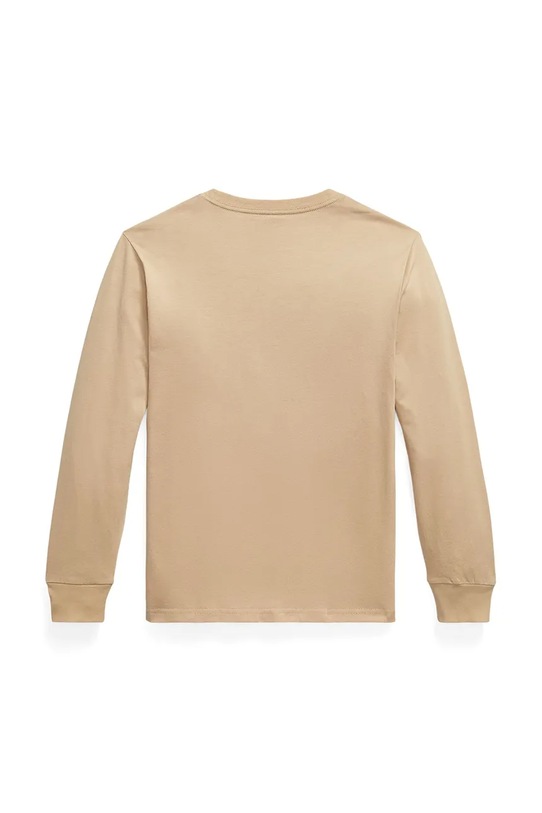 Βαμβακερή μπλούζα με μακριά μανίκια Polo Ralph Lauren 323854677097 μπεζ AW25