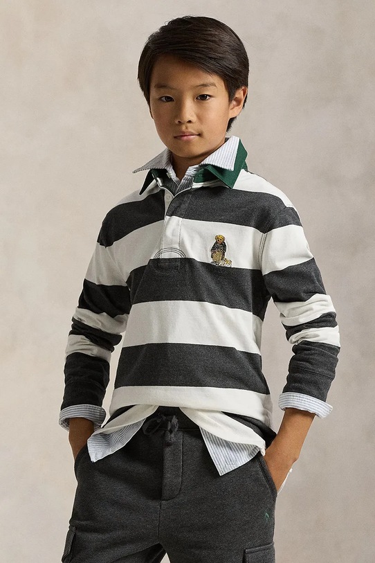 Βαμβακερή μπλούζα με μακριά μανίκια Polo Ralph Lauren βαμβάκι λευκό 323980429001