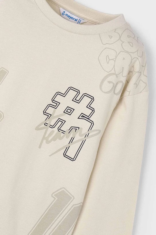 Mayoral longsleeve bawełniany beżowy 4074.5A.Mini.9BYA