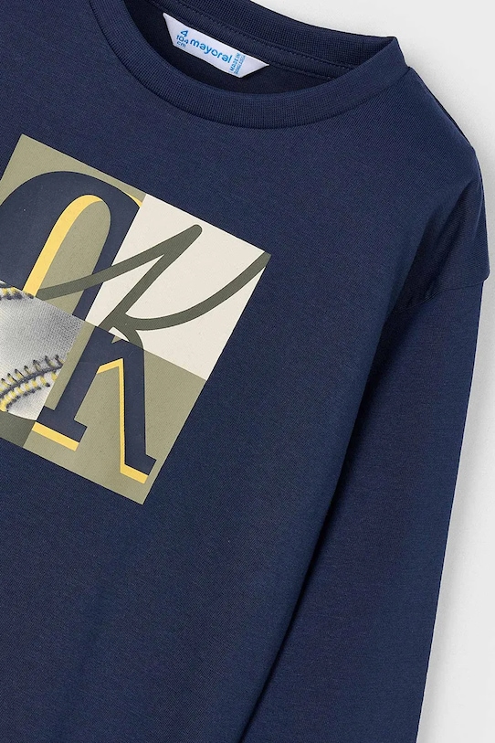 Mayoral longsleeve bawełniany granatowy 4076.5A.Mini.9BYA