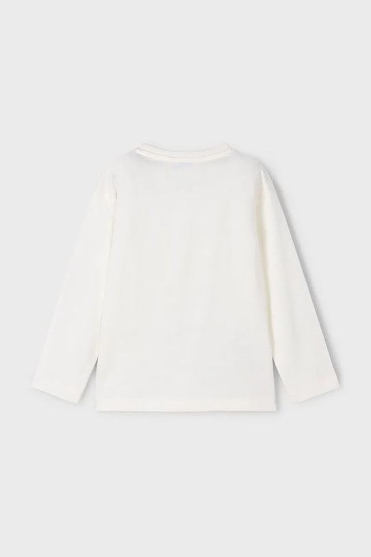 Chłopiec Mayoral longsleeve bawełniany 4077.5A.Mini.9BYA biały
