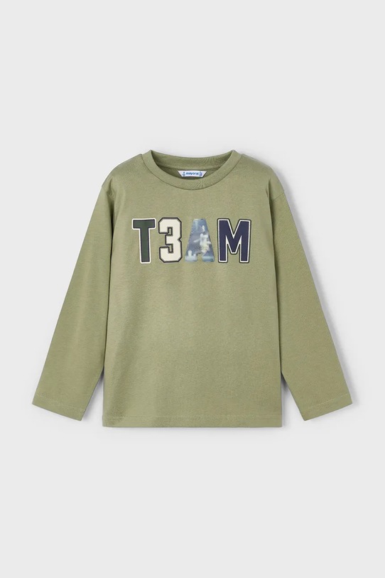 Mayoral longsleeve bawełniany 4077.5A.Mini.9BYA zielony AW25