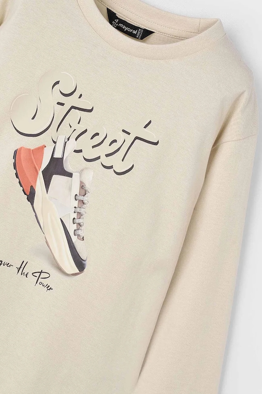 Mayoral longsleeve bawełniany beżowy 4079.5B.Mini.9BYA