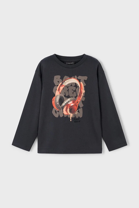 Mayoral longsleeve bawełniany 4080.5B.Mini.9BYA czarny AW25