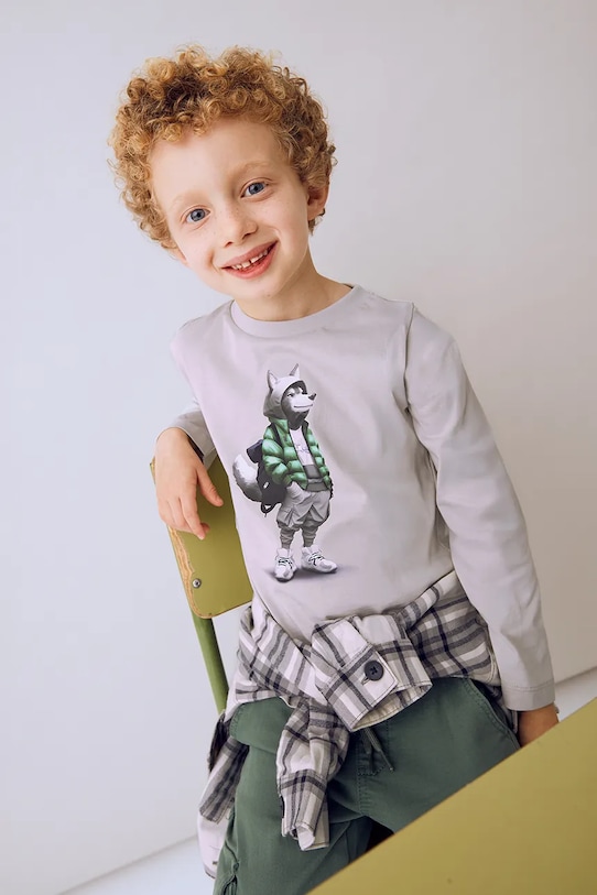 Mayoral longsleeve bumbac gri 4083.5C.Mini.9BYA