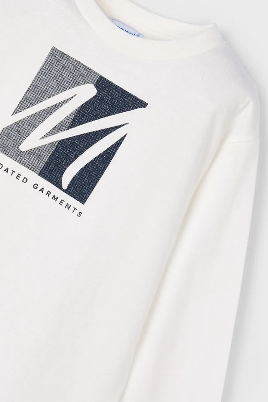 Mayoral longsleeve din bumbac pentru copii alb 4086.5D.Mini.9BYA