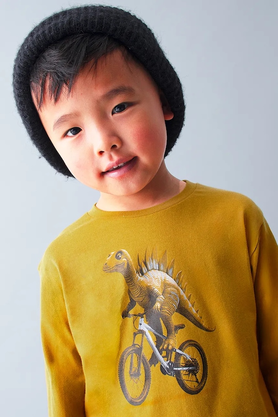 Mayoral longsleeve din bumbac pentru copii 4087.5E.Mini.9BYA galben
