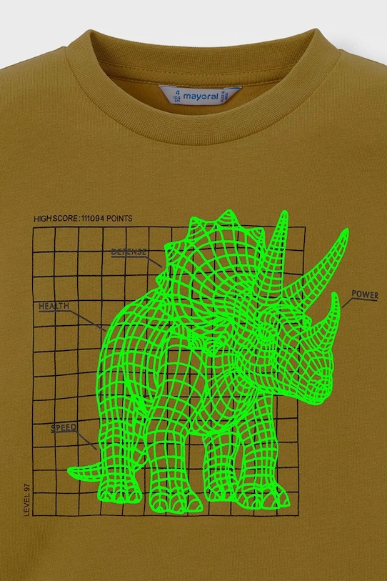 Mayoral longsleeve din bumbac pentru copii galben 4088.5E.Mini.9BYA