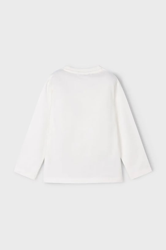 Chłopiec Mayoral longsleeve bawełniany dziecięcy 4089.5E.Mini.9BYA biały