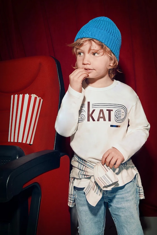 Mayoral longsleeve copii bumbac bej 4092.5F.Mini.9BYA