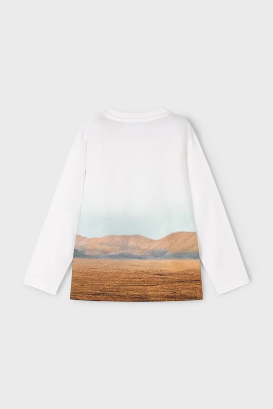 Băieți Mayoral longsleeve din bumbac pentru copii 4094.5G.Mini.9BYA bej