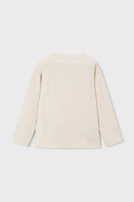 Mayoral longsleeve din bumbac pentru copii 4095.5H.Mini.9BYA bej AW25