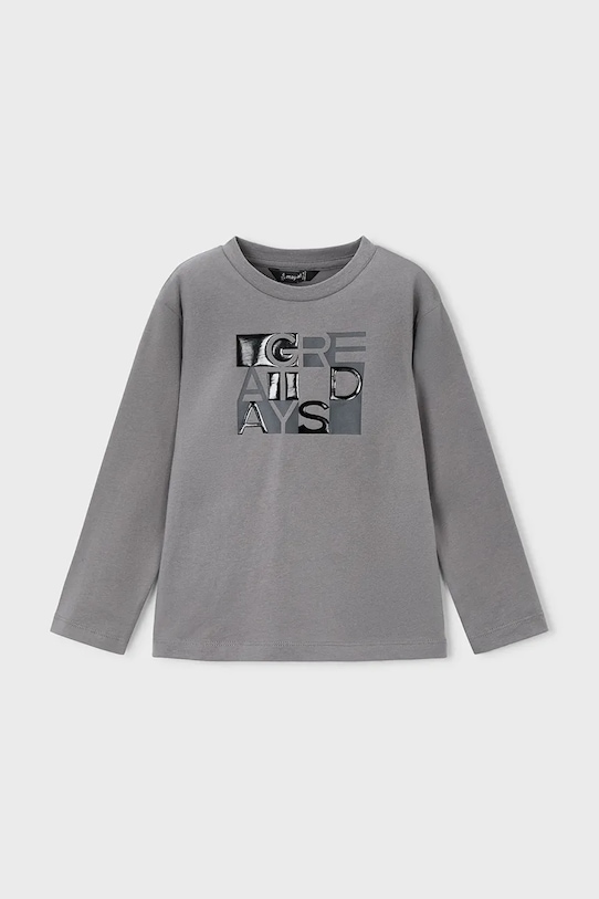 Παιδικό βαμβακερό μακρυμάνικο Mayoral στάμπα γκρί 4095.5H.Mini.9BYA