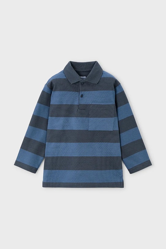 Mayoral longsleeve bawełniany dziecięcy wzorzyste niebieski 4119.5A.Mini.9BYA