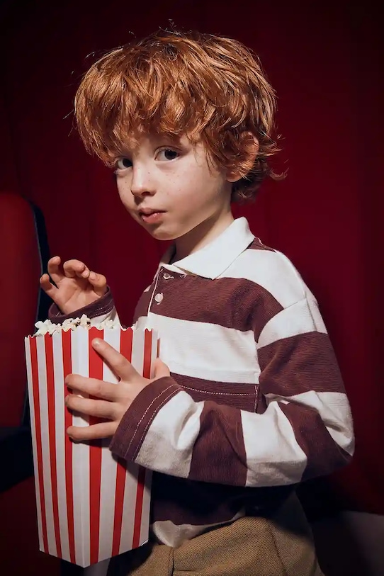 Mayoral longsleeve din bumbac pentru copii cu guler rosu 4119.5A.Mini.9BYA