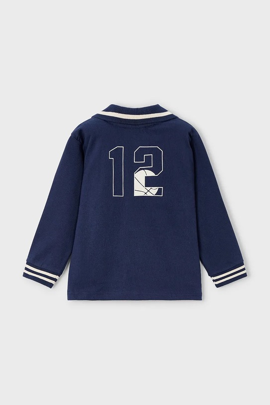 Mayoral longsleeve bawełniany dziecięcy 4120.5B.Mini.9BYA granatowy AW25