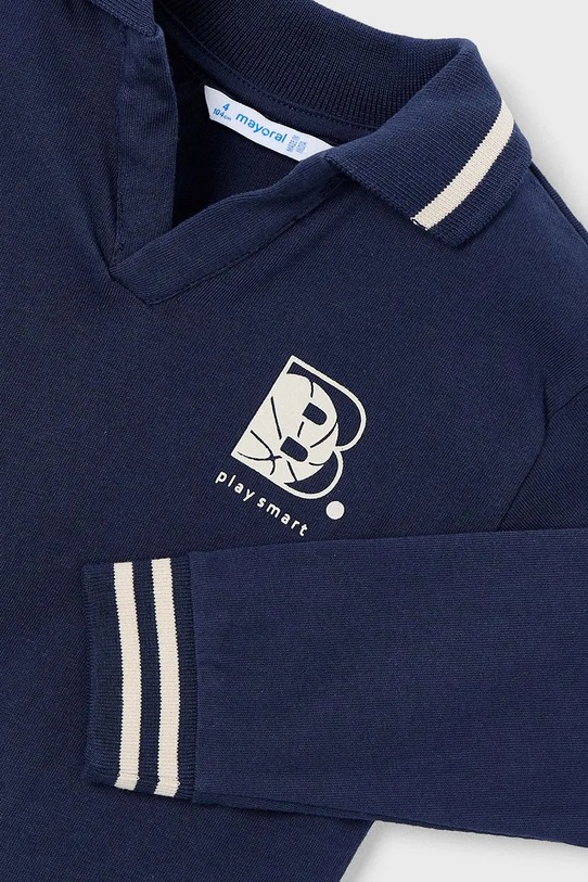 Chłopiec Mayoral longsleeve bawełniany dziecięcy 4120.5B.Mini.9BYA granatowy