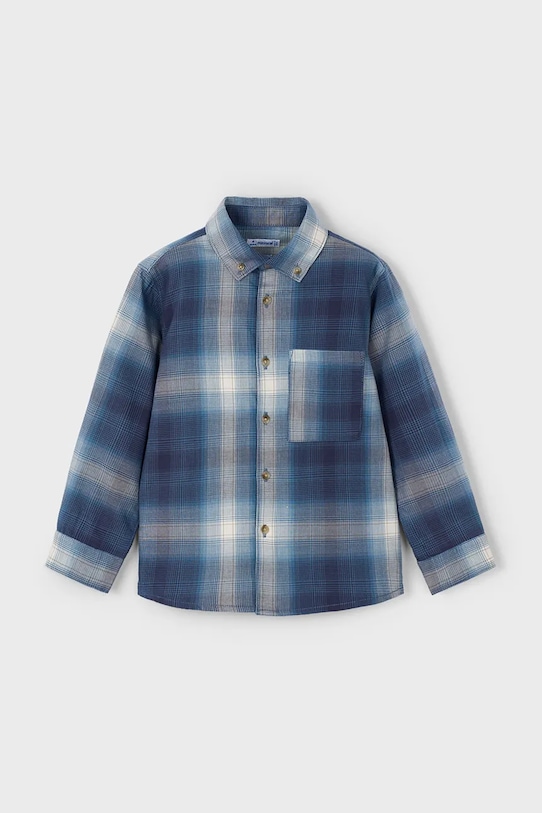 Mayoral koszula bawełniana 4127.5D.Mini.9BYA granatowy AW25
