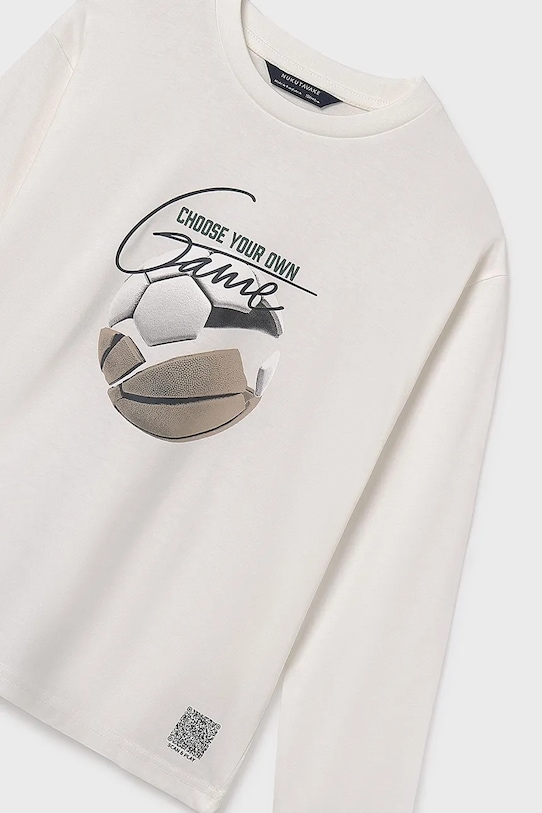 Mayoral longsleeve bawełniany beżowy 7003.7A.Junior.9BYA